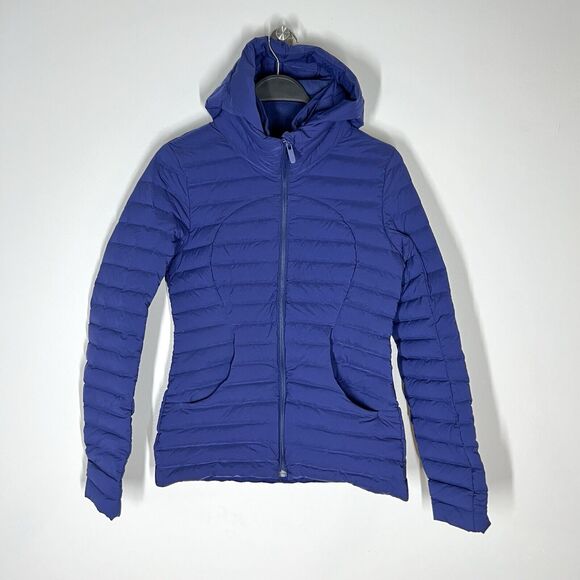 Lululemon Sz 4 Pack It Down Jacket Night Sea Blue 700 Fill Goose Down - Picture 2 of 9